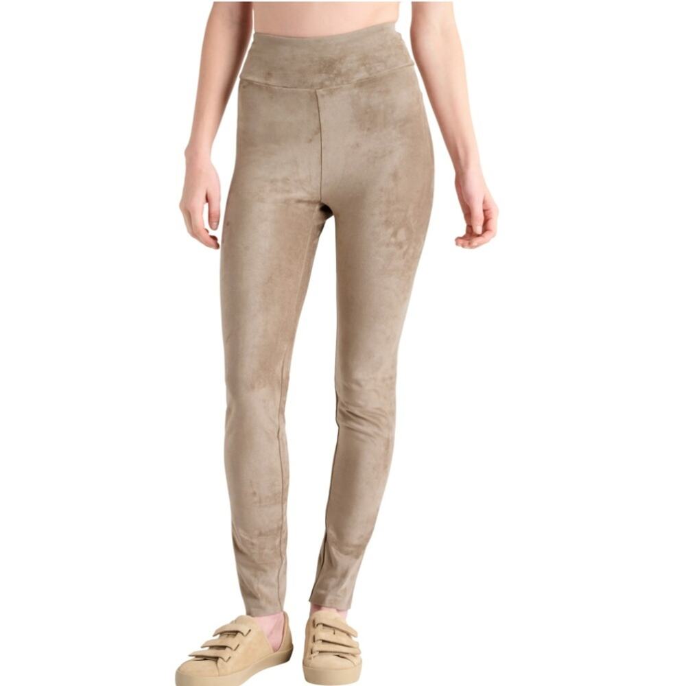 Splendid Womens Small Faux Suede Leggings in Camel NEW